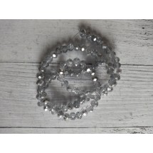 Бусины стеклянные 6 мм №67 цв. серебристо-белый АВ, цена за 25 шт